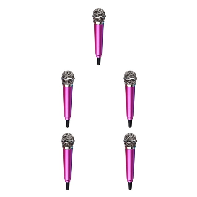 Bearachild Mini micrófono de audio portátil X3 Modelos de metal sin soporte y auriculares Type5 NO5