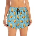 thumbnail image 2 of Goofa Lemon Ice Cream Printed Women 2 in 1 Running Shorts,Quick Dry Athletic Workout Shorts,High Waisted Athletic Shorts with Liner Pockets-, 2 of 9