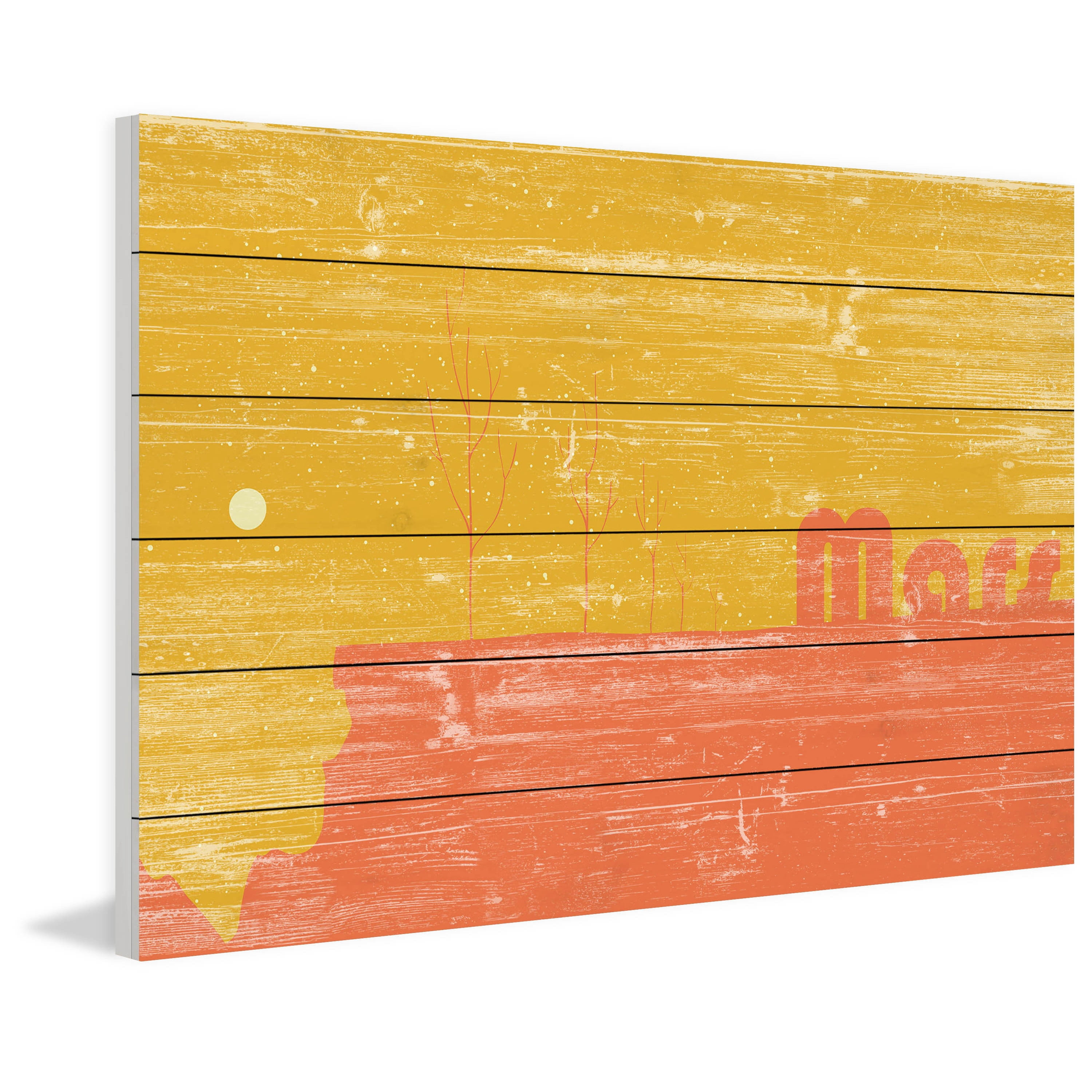 Marmont Hill - "Mars" Painting Print on White Wood