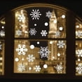 thumbnail image 4 of Adornos para ventanas con copos de nieve blancos, adornos y campanas, calcomanías adhesivas, 4 of 5