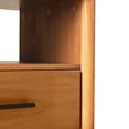 Walker Edison Transitional 1Drawer SpindleLeg Nightstand, Caramel