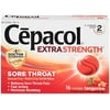 Cepacol Extra Strength Lozenges with Benzocaine & Menthol, Sore Throat, Sore Mouth, Pain Relief, Tangerine Cough Drops, 16Count
