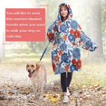 thumbnail image 4 of Wearable Oversized Blanket,Pioneer Flower Floral Print Pattern Wearable Blanket Hoodie for Adults,Cozy Hooded Blankets with Super Pockets,Super Warm Fuzzy Pullover for Women & Men, 4 of 6