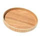 thumbnail image 2 of Bandeja redonda de madera para servir platos de madera para servir té y comida., 2 of 9