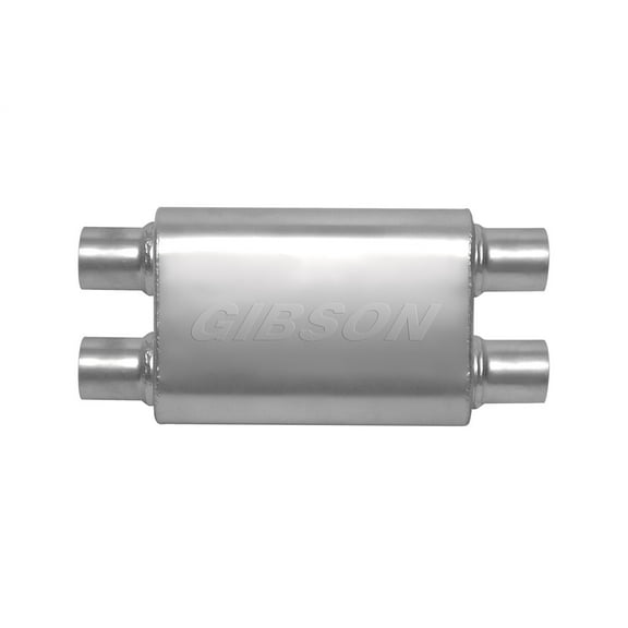 Gibson Exhaust 55106S GIB55106S CFT SUPERFLOW DUAL/DUAL OVAL MUFFLER, STAINLESS