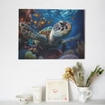 thumbnail image 6 of Balery Ocean Coral Turtle Pattern Canvas Decorative Picture – 30x40in Premium Wall Art, Modern Canvas Print for Home Decor（Horizontal）, 6 of 6