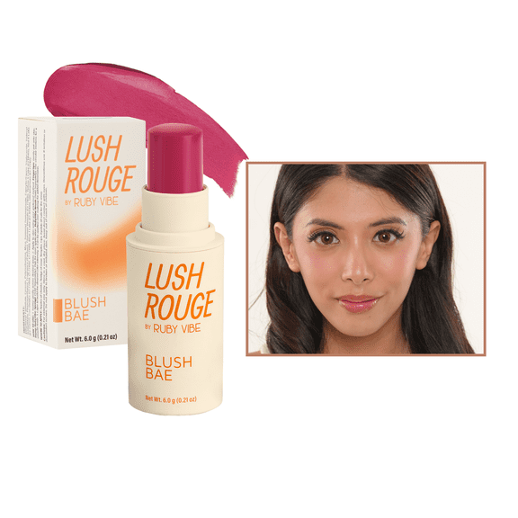 RUBY VIBE CO Cream Blush Stick, Peony Glow Face Blush Makeup, Multi-Use Cheek Lip & Eye Color, 0.21 oz