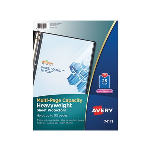 Multi-Page Top-Load Sheet Protectors Heavy Gauge, Letter, Clear, 25/Pack
