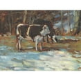 thumbnail image 3 of Calcasola, Stephen 18x15 Black Modern Framed Museum Art Print Titled - Cows Grazing-Somerset III, 3 of 5