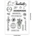 thumbnail image 2 of Word Clear Stamps Handmade Text Rubber Stamps Transparent Silicone Stamps PVC Plastic Clear Stamps for Card Making Photo Album Decoration and DIY Scrapbooking 4.33x6.30inch, 2 of 9