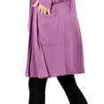 thumbnail image 4 of J. METHOD Women's Open Front Long Sleeve Cardigan Casual Basic Lightweight Soft Sweater with Slouchy Pockets NEWJ1440 Dark Mauve XL, 4 of 5