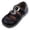 Black, variant on Childrens Cute Soft Soled Flat Shoes Double Strap with Metal Buckle Details for Special Events and Parties