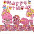 thumbnail image 2 of Pink Star Kirbyed Birthday Party Decoration Girls Favors Anime Figures Party Supplies Paper Tableware Sets Plate Cup Napkin Toy, 2 of 10