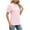 A02364-Pink, variant on CALAFEBILA Woman T Shirts Brethable Women Blouses,Women Fashion Solid Color Blouse Summer Puff Sleeve Crew Neck Women Tops