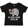 thumbnail image 3 of Inktastic Great Auntie Loves Me Elephant Boys or Girls Toddler T-Shirt, 3 of 5