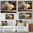thumbnail image 4 of Designart "Country Charm Of Plumeria In A Vase Bouquet" Plumeria Floater Framed Wall Art Living Room, 4 of 5