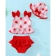 thumbnail image 2 of Traje de baño para bebé Mioglrie de dos piezas, color rojo fresa, de 6 a 12 meses, 2 of 5