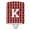 Cardinal and White, variant on Letter K Football Green and White Ceramic Night Light