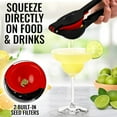 thumbnail image 3 of Zulay Kitchen 2-in-1 Manual Lemon Squeezer Manual Juicer Citrus Press - Black/Red, 3 of 8