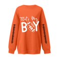 thumbnail image 2 of longantii Women's Crewneck Sweatshirts Long Sleeve Game Day Unisex Tops Classic Fit Sport Graphic Pullover Fashion Spring Fall Lounge Clothing Red XL, 2 of 3