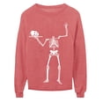 thumbnail image 4 of Sudadera con capucha de Halloween de manga larga informal suelta con estampado de cuello redondo para mujer Pompotops gfhjh3465, 4 of 4