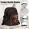 thumbnail image 6 of Xixirimido Shoulder Bag Crossbody for Women Crossbody Bags with Adjustable Strap Cell Phone Purses Sling Bag for Travel Hiking Shopping, Skull Butterfly Red Rose, 6 of 7