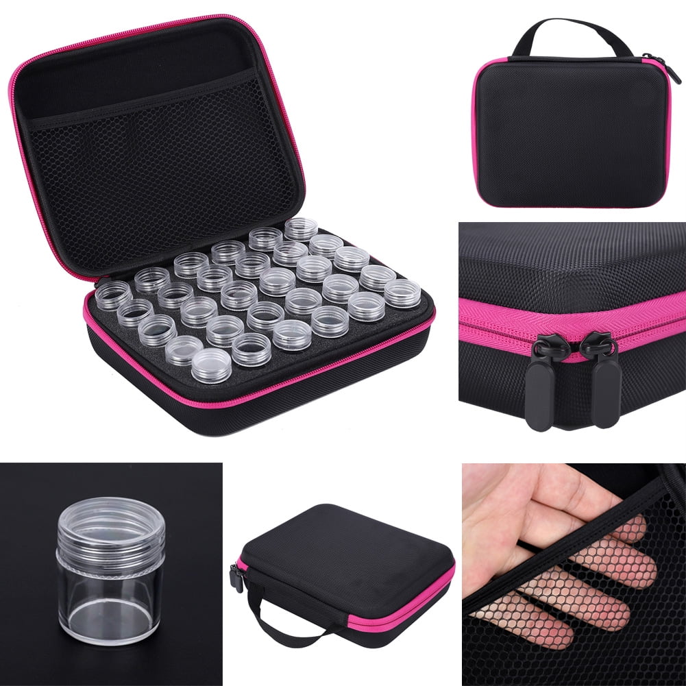 High Capacity Diamond Painting Storage Containers 60 Slots Beads Organizer Box Diamond Painting Accessories Tool for Embroidery DIY Art Craft Shockproof Durable [Rose]