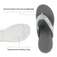 thumbnail image 4 of Dream Pairs Women's Arch Support Flip Flops Comfortable Soft Cushion Thong Sandals Casual Indoor Outdoor Walking Beach Summer Shoes SDFF2223W DARK GREY Size 6, 4 of 4