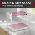 thumbnail image 2 of 2-Tier Dish Drying Rack - Stainless Steel Dish Rack with Cutlery & Utensil Holders for Kitchen Counter, Sink Organization and Storage for Small Family, 15" W x 11.4" L x 15" H, White, 2 of 4