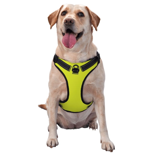 Balery Yellow Arnés para Perros Grandes Antitirones, Arnés con Correa para Gato, Arnés Tipo Chaleco para Perros Pequeños-Small