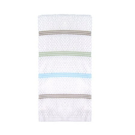 Generic Riceweave Striped Kitchen Towel, Mocha