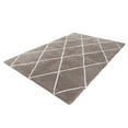 thumbnail image 6 of Somerset Home Diamond Shag Area Rug for Living Room - Plush Gray & Ivory(5’3”x7’7”), 6 of 6