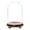 Walnut Wood Veneer Base, variant on Plymor 9.75" x 15" Glass Display Dome Cloche (Walnut Wood Veneer Footed Base)