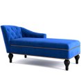 Chaise Lounge Chair Indoor, Modern Tufted Velvet Chaise Lounge Chair