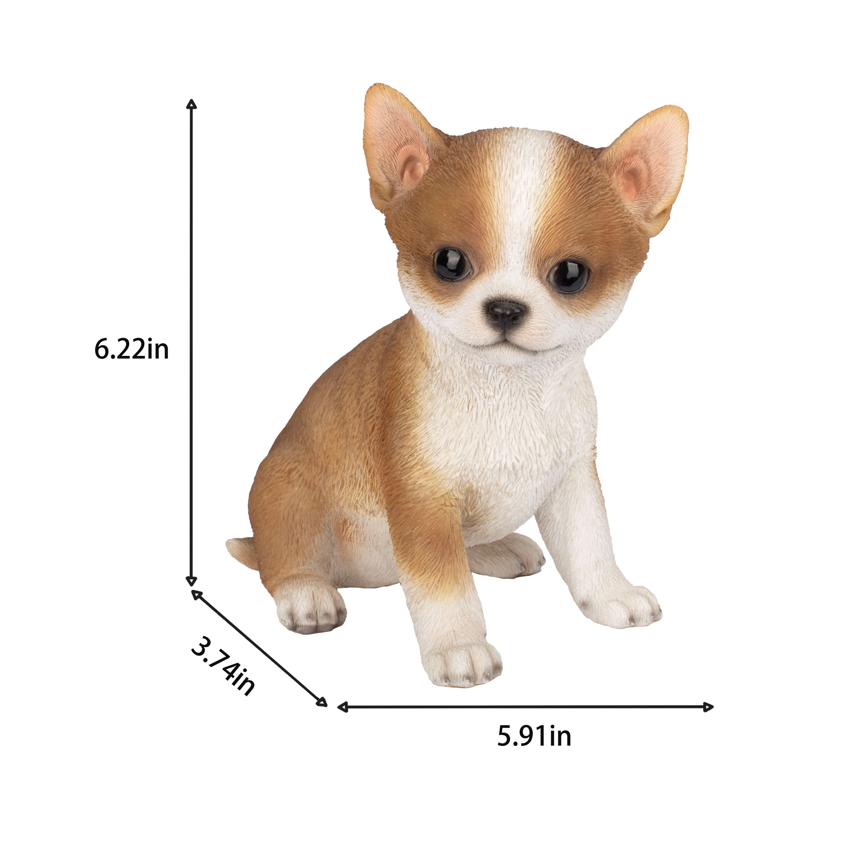 SOREAL Brown Chihuahua | Handpainted Decorative Puppy Statue for Home & Garden Decor | Premium Polyresin Dog Statue | Gift for Dog Lovers | Weather-Resistant Indoor/Outdoor Decor