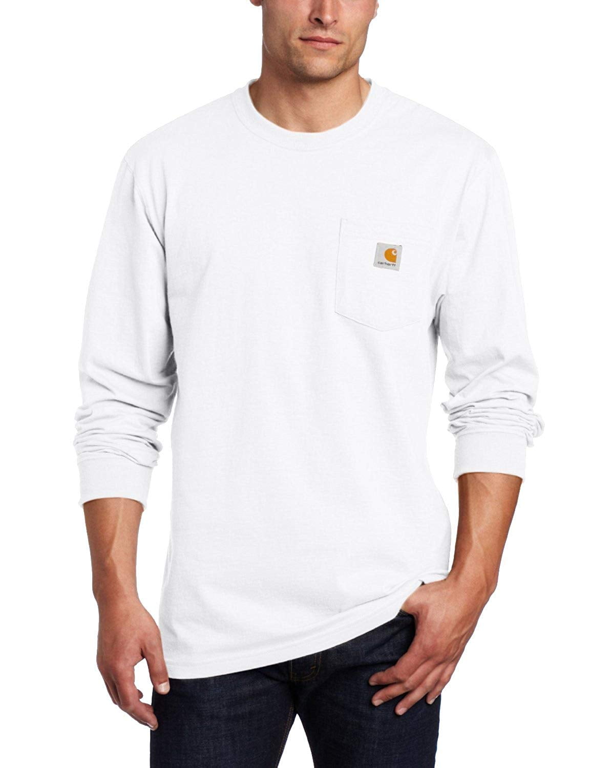 Carhartt Men's Workwear Jersey Pocket Long-Sleeve Shirt (Regular and Big & Tall X-Large White - Walmart.com