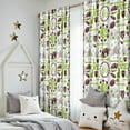 thumbnail image 5 of Blackout Kids Curtains,Green Football Monogram Pattern Childrens Insulated Curtains Set Of 2,Bedroom Essentials,Toddler Room Decor 52"x84", 5 of 5