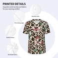 thumbnail image 5 of Rocae Leopard Dots for Breathable Men's Baseball T-Shirt Fashionable Casual Baseball Jersey, Moisture-wicking Sportswear X-Large, 5 of 9