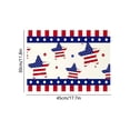 thumbnail image 3 of Placemat, Independence Day Linen Placemats 17.7x11.8in Patriotic, Red White Blue Stars Stripes, Washable Heat Resistant Table Mats For July 4th Party Dinner Home 45x30cm, 3 of 6
