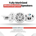 thumbnail image 3 of Altavoces marinos BOSS Audio MR6W 6.5 180 W de doble cono blanco, 3 of 9
