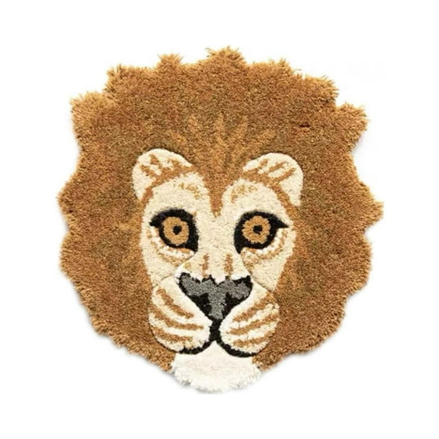 Binwennn Cartoon Animal Head Shape Carpet Thick Area Rug Foot Mat For Home Decoration Basement Rugs for Floor Rugs Dorm Room Blankets Warm 6x9 Area Rugs for Living Room Throws Blanket Throw Rugs