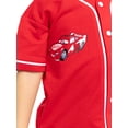 thumbnail image 3 of Pixar Cars Toddler Button Down Baseball Jersey with Short Sleeves, Sizes 12M-5T, 3 of 7
