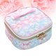thumbnail image 3 of Bolsa de almacenamiento de servilleta sanitaria bordada de malla Bolsa cuadrada cosmética con cremallera para viajes al aire libre y oficina (rosa degradado), 3 of 6