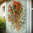 thumbnail image 6 of Artificial Flowers - Household Imitation - Artificial Hanging Flowers For Outdoor Spring Decoration 4Pcs Silk With Leaves Look Real Faux Flowers For Outside Porch - 1 Artificial Flower, 6 of 9