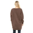 thumbnail image 5 of Made by Olivia Women's Casual Oversized Loose Fit V-Neck Fleece Pullover Sweatshirts Tunic Fall Outfits S~3X, 5 of 5