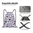 thumbnail image 4 of Lukts music Skull record mike Pattern Drawstring Backpack Bag Sport Gym Sackpack,String Backpack Sport Bag Sack,Cinch Tote Gym Backpack-Medium, 4 of 5