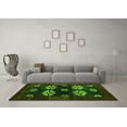 thumbnail image 3 of Ahgly Company Indoor Rectangle Abstract Green Modern Area Rugs, 2' x 4', 3 of 4
