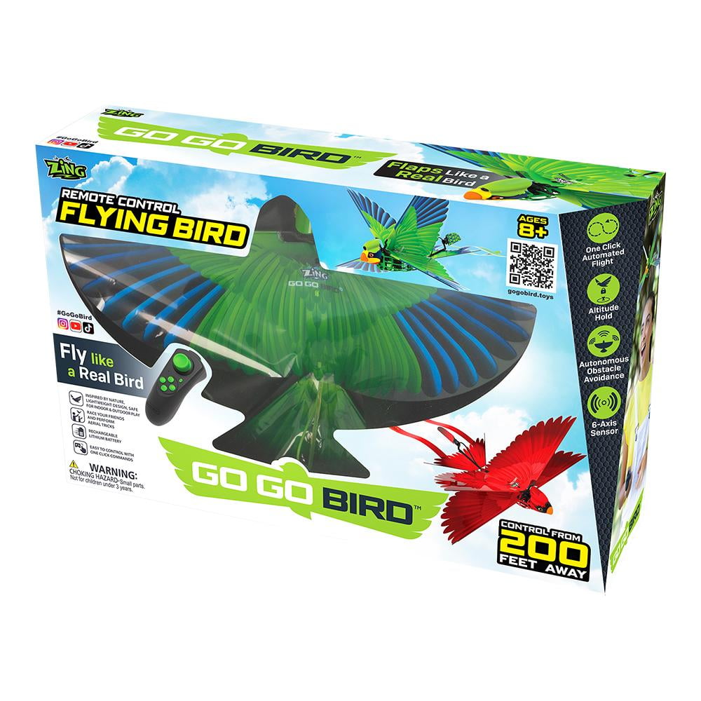 Blue Jay Looks and Flies Like A Real Bird Remote Control Flying Toy Zing Go Go Bird Great Starting RC Toy for Boys and Girls 
