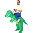thumbnail image 1 of Disfraz (Verde) Dinosaurio inflable para adultos Disfraz de dinosaurio inflable divertido Disfraz de dinosaurio inflable divertido Disfraz de fiesta de Halloween Rojo Verde, 1 of 5