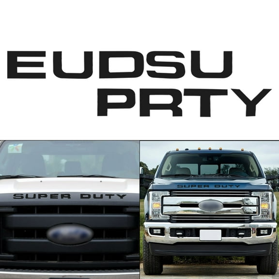 Glossy Black Thin Vinyl Super Duty Letters Decal Stickers For Ford F-250 F-350 F-450 F-550 Front Grille Hood